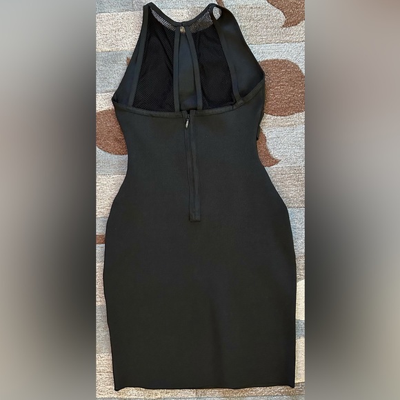 Adelyn Rae Sleeveless Bodycon Halter Neck Bandage Mini Dress w Mesh Racerback - Picture 7 of 8